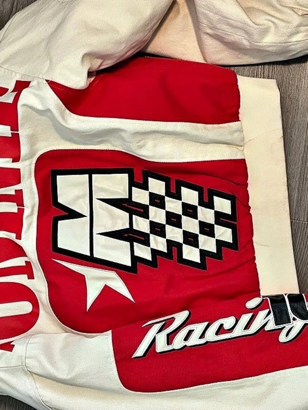 MAN Red & White Racing Jacket Like New - Picture 2 of 3